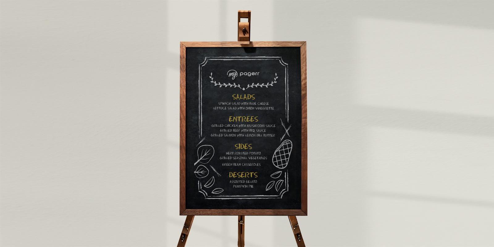 Chalkboard signs in Norrkoeping - Print with Pagerr