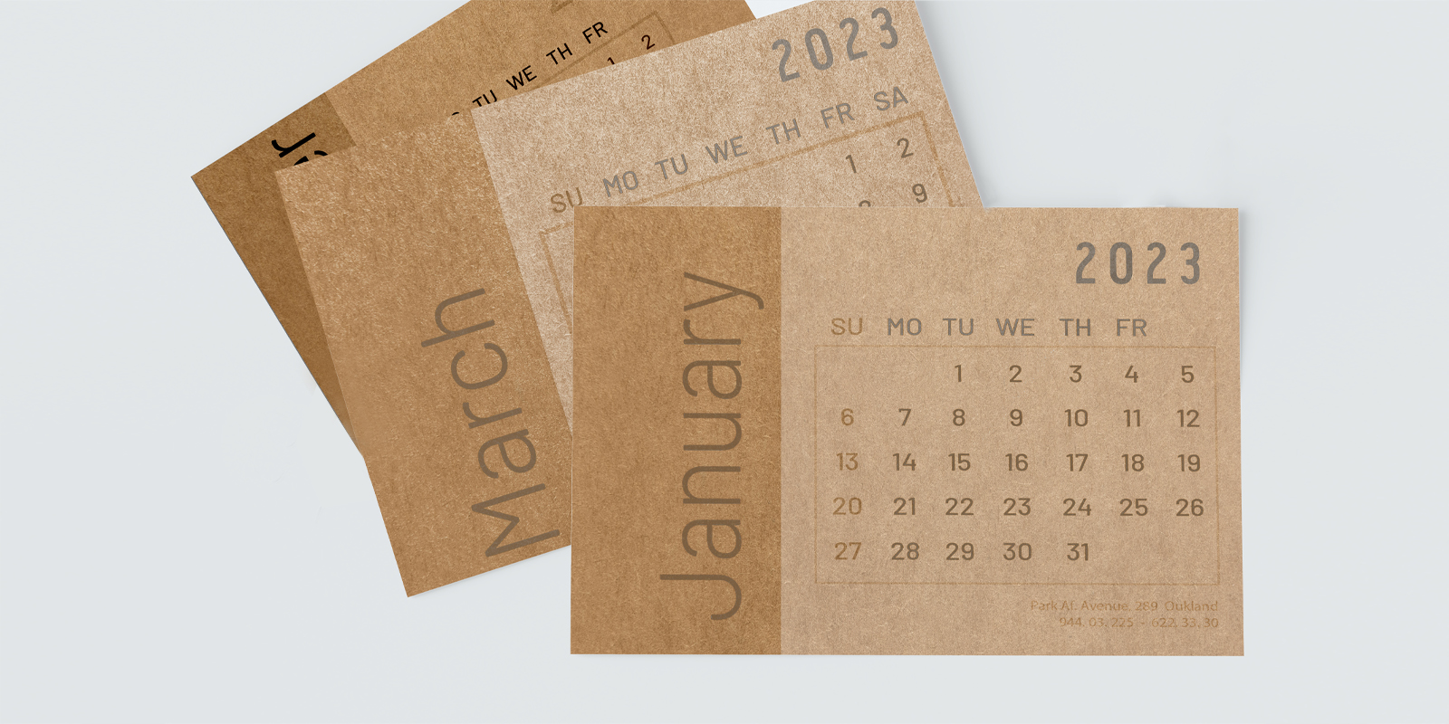 ECO wall calendars in Bucharest - Print with Pagerr