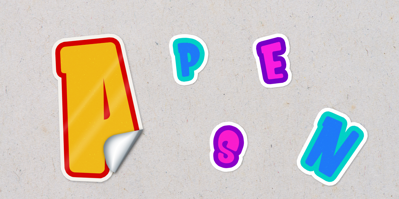 Letter stickers in Zuglo - Print with Pagerr