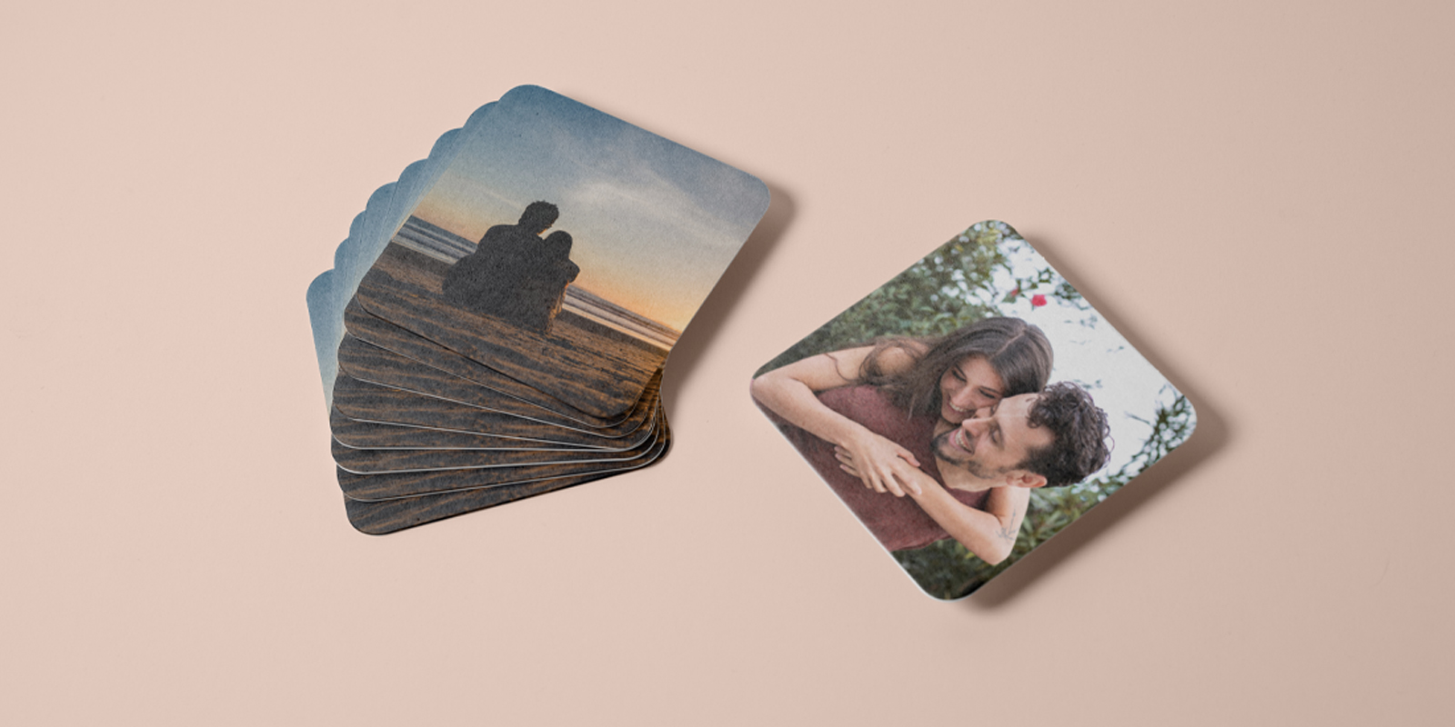 Photo coasters in Barcelona - Print with Pagerr