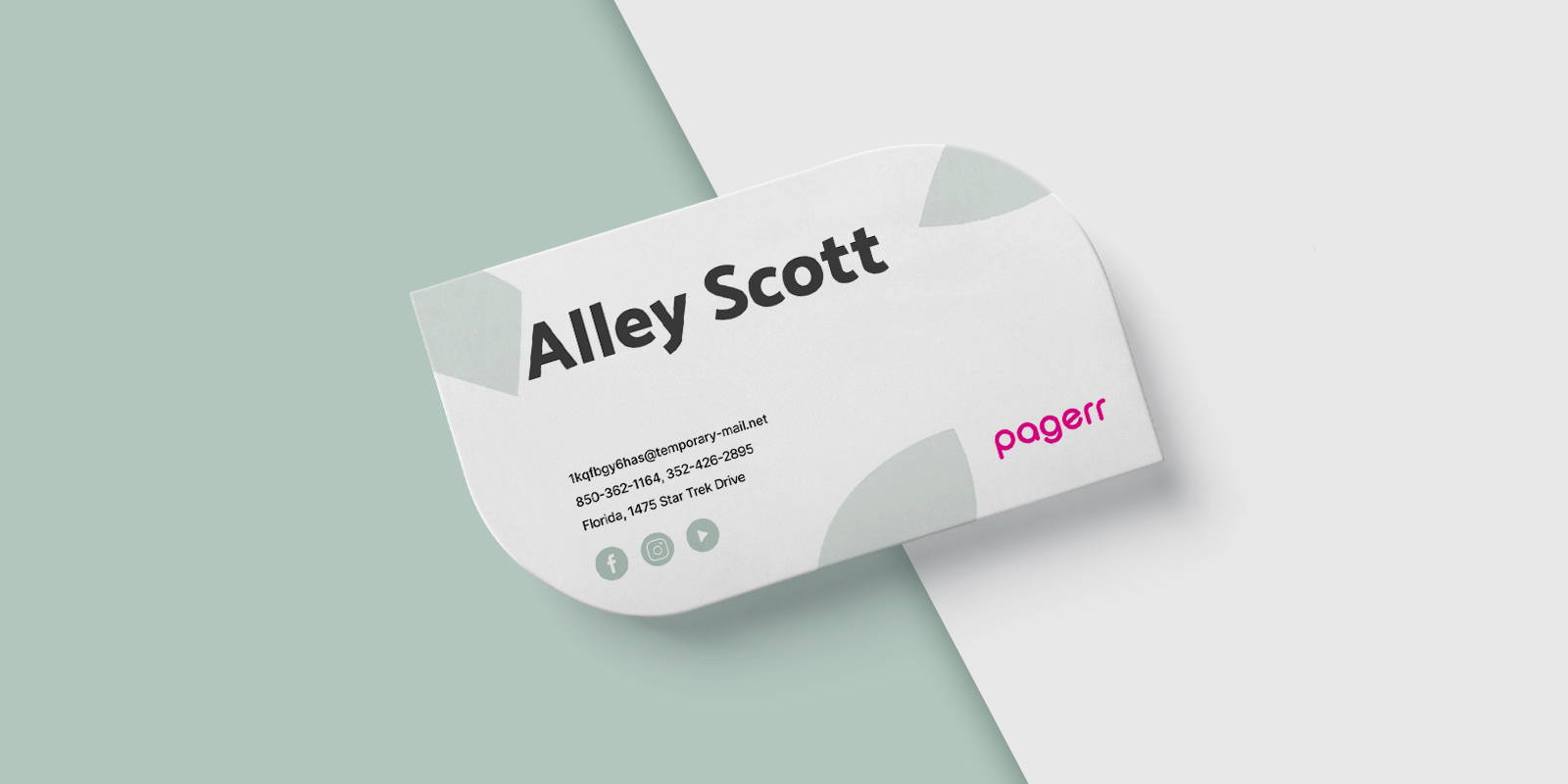 Special shape business cards in Madrid - Print with Pagerr