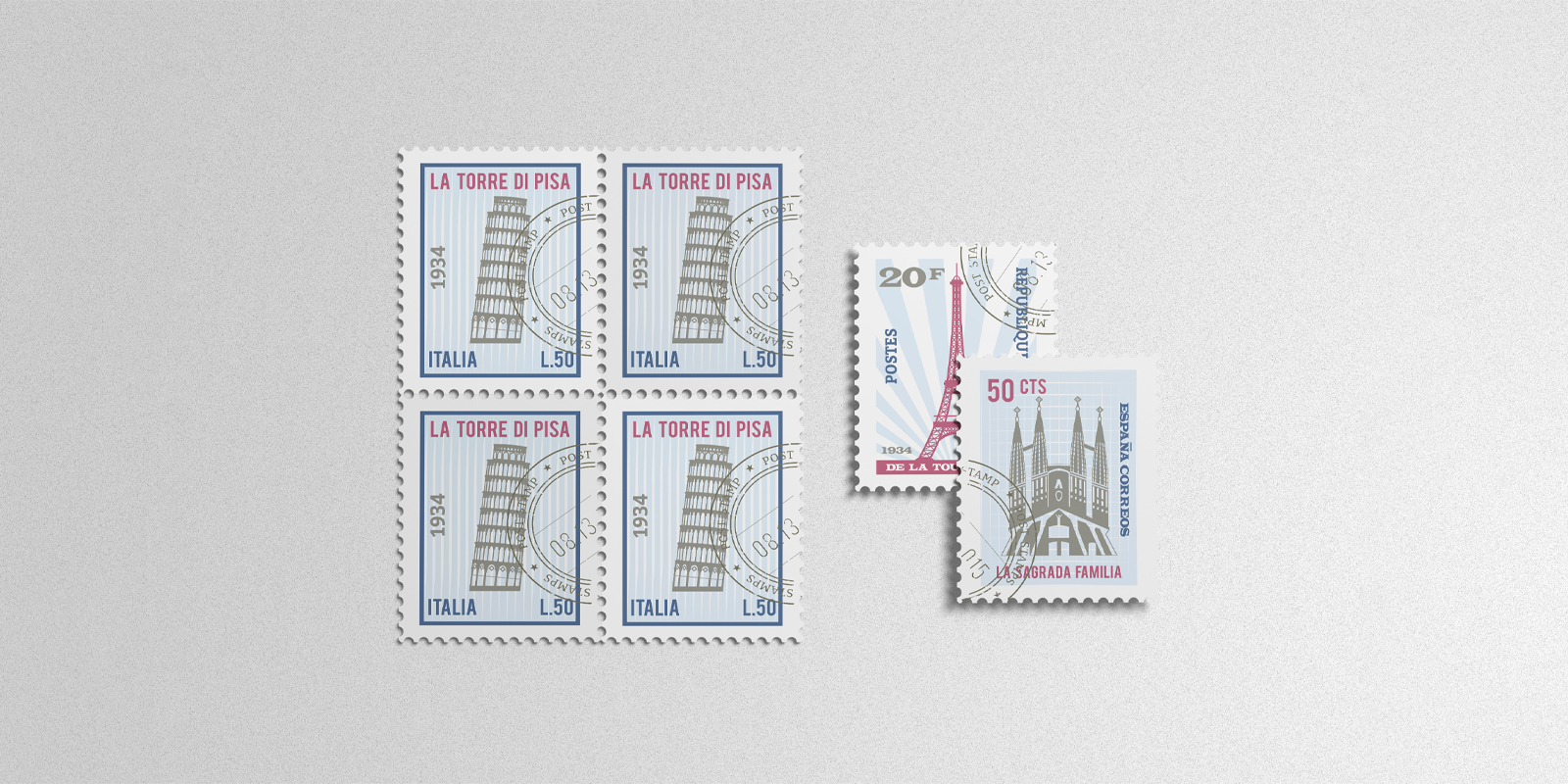 Stamps in Madrid - Print with Pagerr