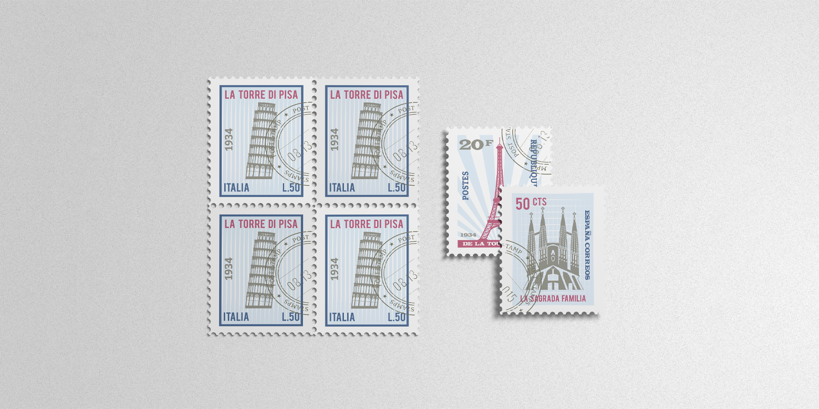 Stamps in Paris - Print with Pagerr