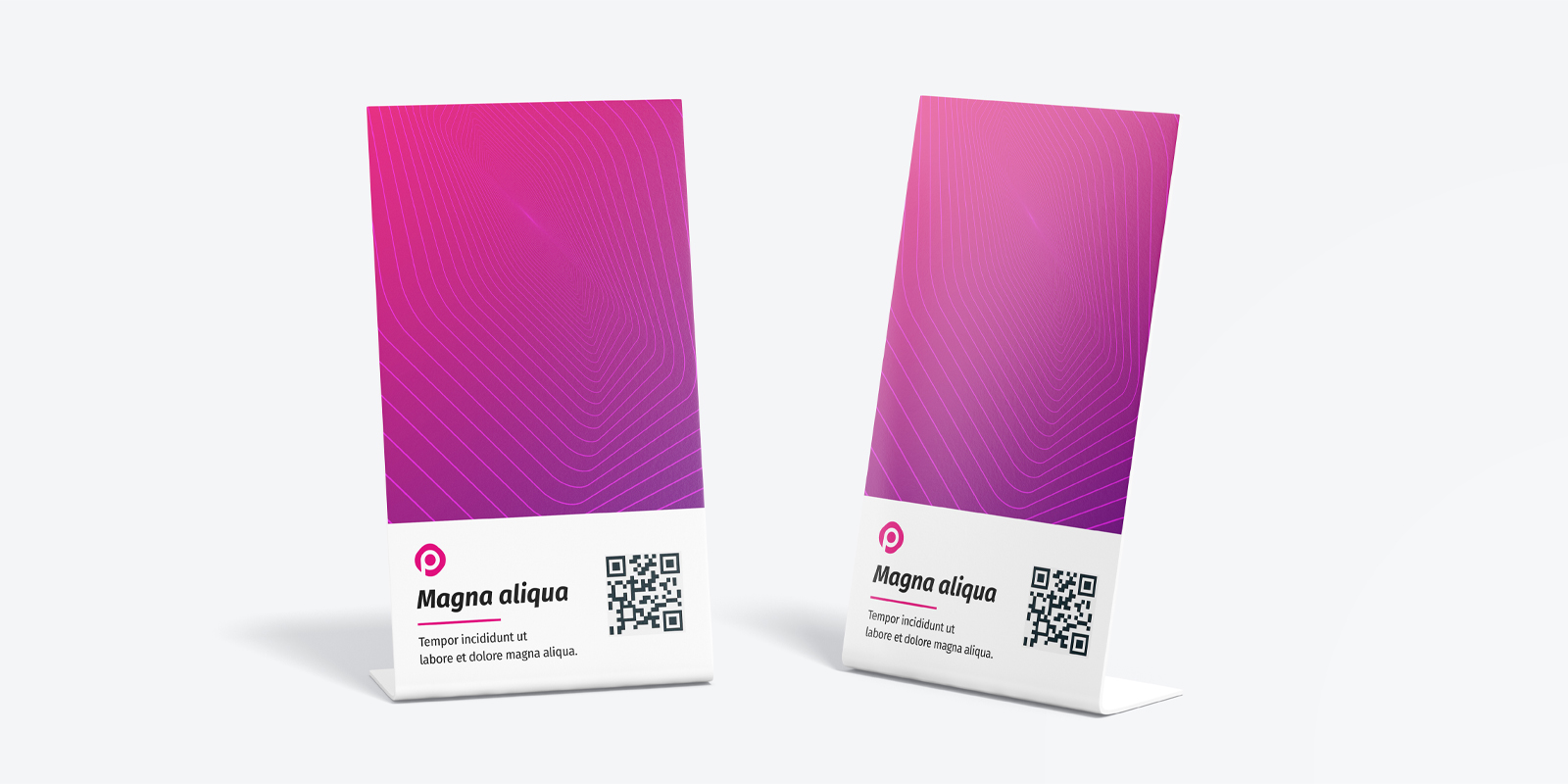 Table tents in Valencia - Print with Pagerr