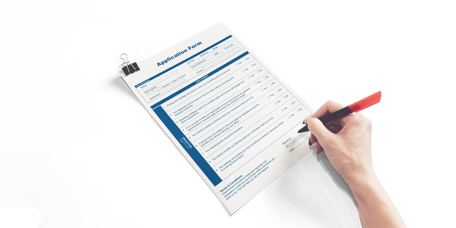 Application forms in Paris - Print with Pagerr